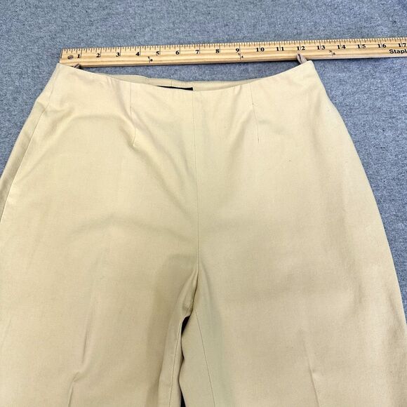 PIAZZA SEMPIONE WOMEN'S AUDREY BEIGE STRATCH STRAIGHT CROPPED PANTS Sz 4/IT 40 - Picture 6 of 16